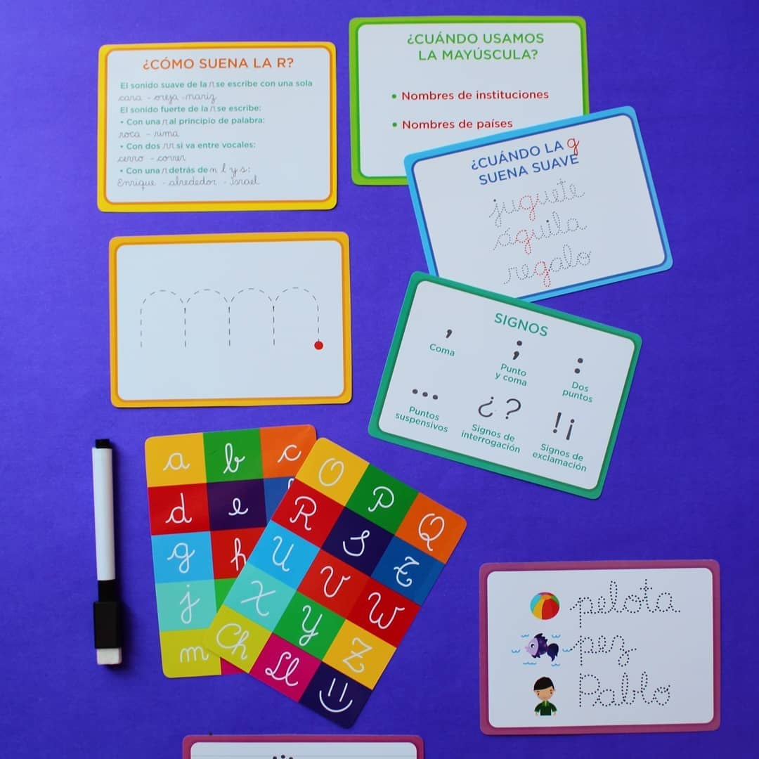 Empiezo a escribir cursiva- Cartas con libro y marcador Empiezo a escribir cursiva- Cartas con libro y marcador